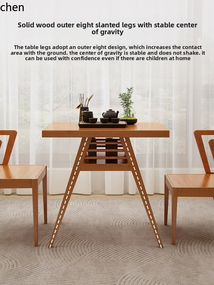

QZT balcony tea table small solid wood household one table and two chairs combination tea table and chairs three-piece set
