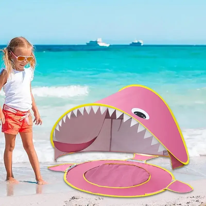 خيمة داخلية للأطفال، خيمة كرتونية للشمس، حماية من الأشعة فوق البنفسجية، مدمجة في حمام سباحة صغير، مأوى شمسي محمول قابل للطي، مظلة خارجية للأطفال