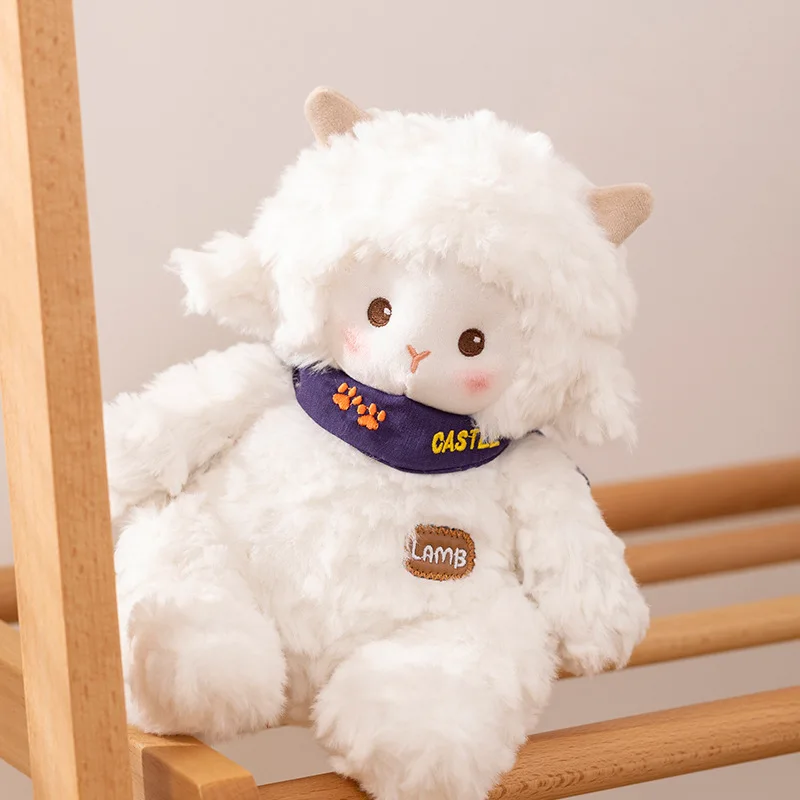 Boutique 23CM knuffel gele kip knuffeldier witte schaap pluche pop geschenkdoos voor kindercadeaus