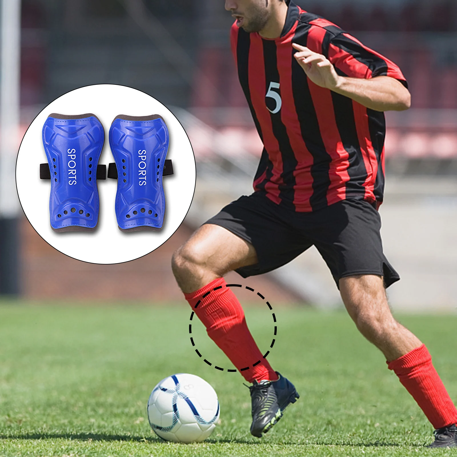 Knee Pads Shin Pads Team Sports Outdoor Sports Thickened Football Equipment Lightweight PP+EVA Protective Gear 19x16x11cm