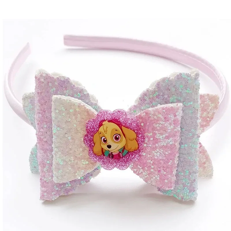 

Shiny Paw Patrol Cartoon Baby Headband Anime Figures Skye Girls Headband Headdress Kids Jewelry Christmas Birthday Party Gifts