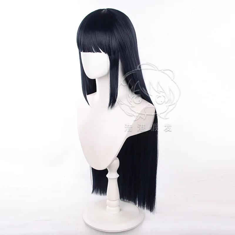 Anime hyuga hinata peruca cosplay 80cm longo resistente ao calor feminino cabelo sintético traje de halloween role play festa perucas