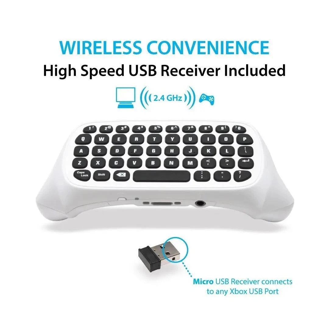 Controller Keyboard for Xbox Series X / S / One / One S Wireless Chatpad Bluetooth Gaming Keypad with USB Receiver Built-in Spea