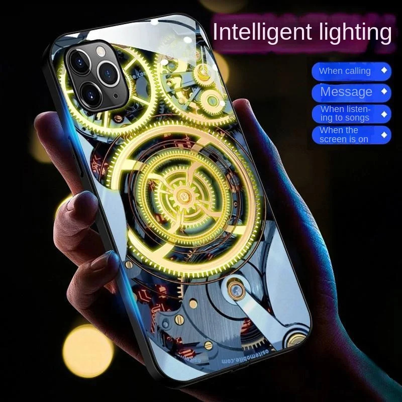 

Smart LED Mobile Back Shell Cover For Huawei Mate 60 50 E Pro Plus P40 P30 Nova 8 9 10 11 Honor 90 80 70 Call Glowing Phone Case