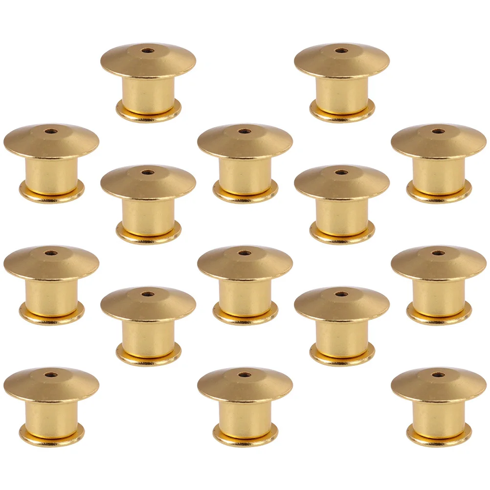 15pcs Alloy Keepers Locking Clasp For Brooches Lightweight Durable Replacement Pin Backs Multi-Function Pin Tack Diy Jewelry