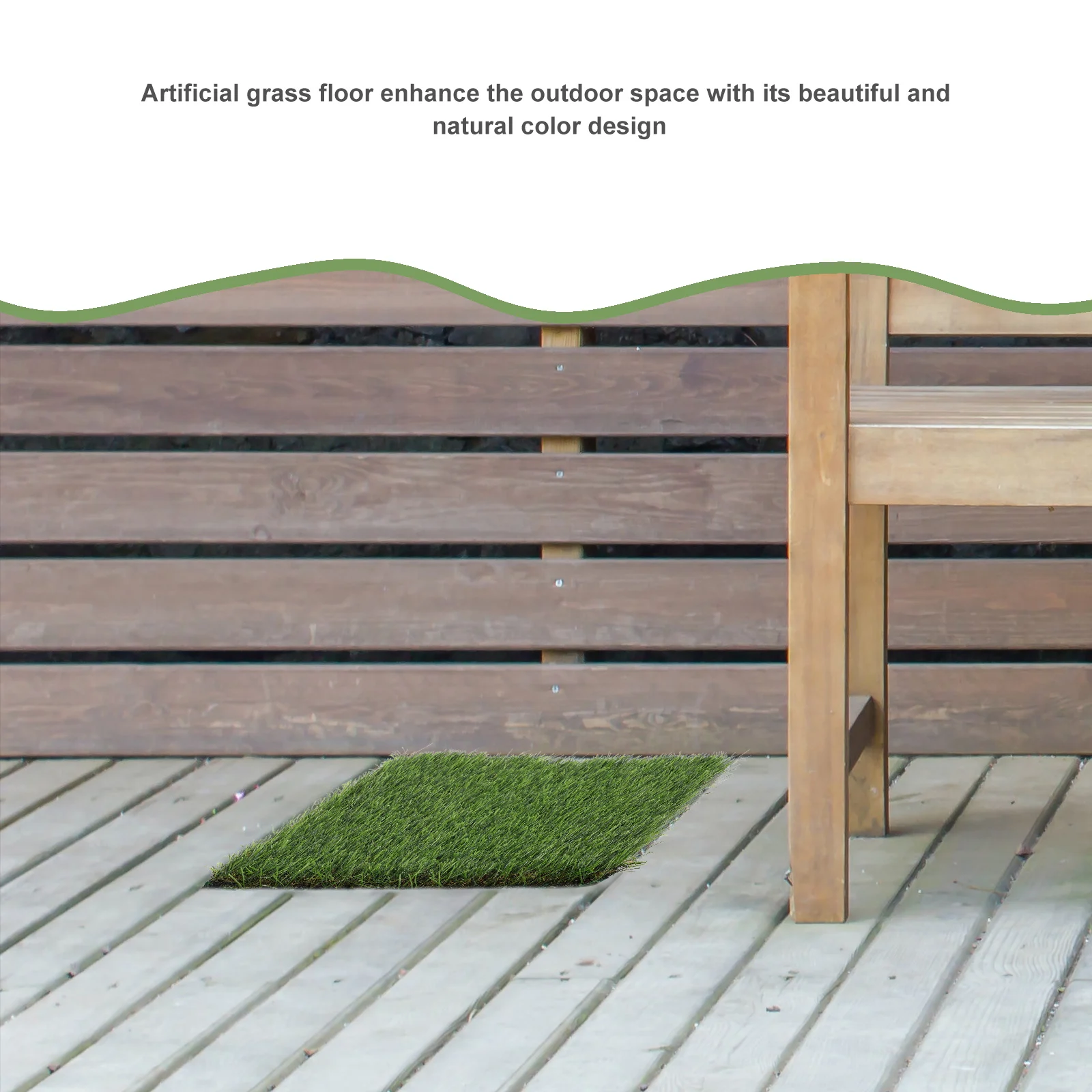 

1pcs Interlocking Grass Deck Tiles Waterproof Artificial Turf For Outdoor Patio Balcony Walkway Decor Floor Covering