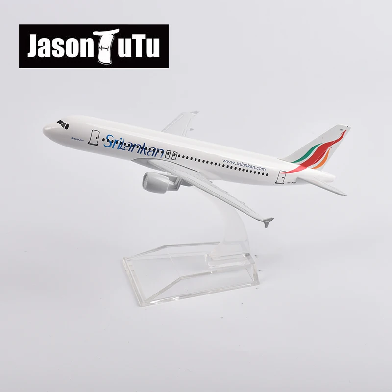 

JASON TUTU 1/400 Scale Diecast Metal Sri Lanka Airlines Airbus A320 Aircraft Model 16CM Miniature Authentic Collectible Gift