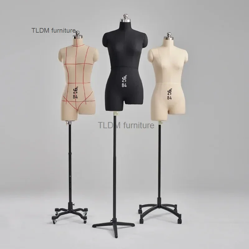 Female Mannequin Body for Clothes Design Professional Auxiliary Sewing Model Tailor's Mannequin Bust Dress Form Stand Metal Base