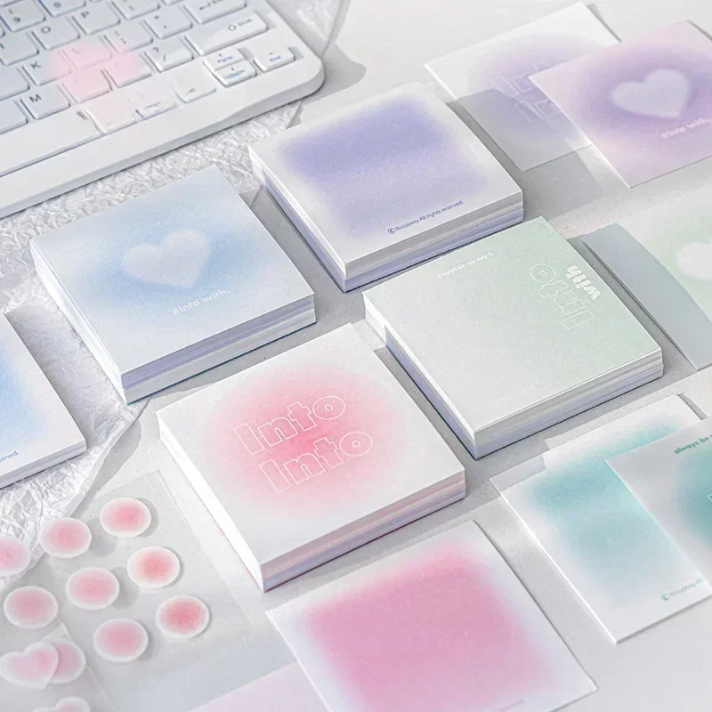 112Sheets/Box Gradient Paper Memo Pad DIY Journal Scrapbooking Decoration Cute Note Paper Stationery