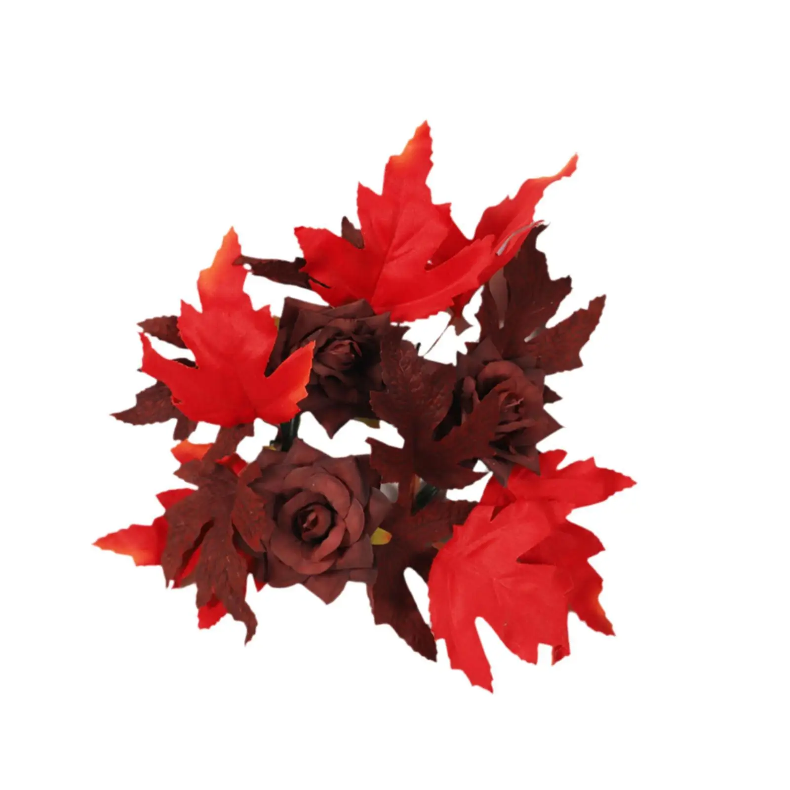 Halloween Candle Wreath Maple Leaves, Wreath Decorative Candle Garland Candle Ring Floral Wreath for Candlestick Home Decor