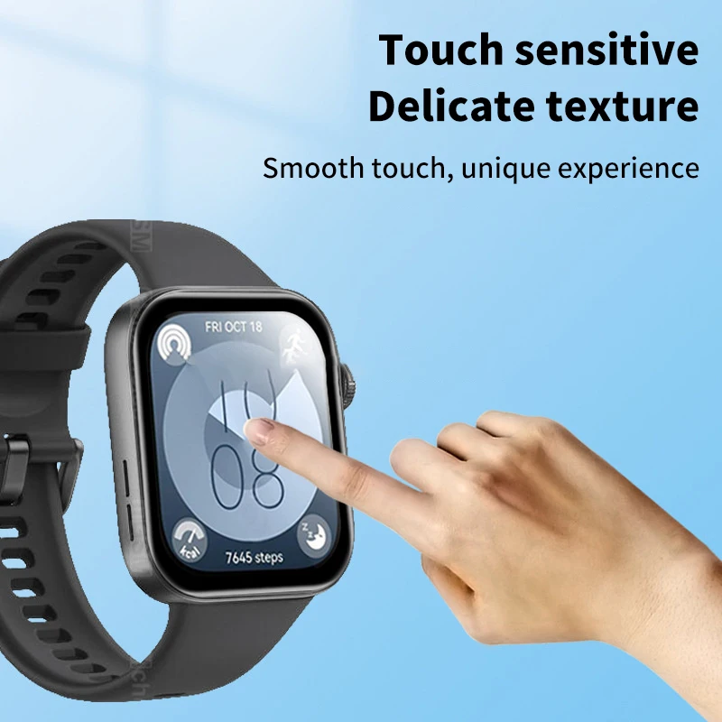 Watch Screen Protector For Watch Fit 3 Curved Protective Glass HD Full Coverage Film Portable Easy Installation 9D