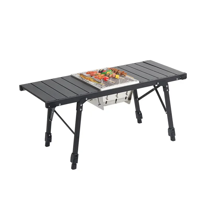 

Easy-Carry Folding Table Camping Lightweight Outdoor Camping Lifting Table Aluminum Barbecue Folding Camping Table