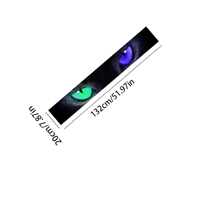 1-piece set Heterochromatic Cat Eyes Car Front Windshield Sticker Vinyl Decal Truck SUV Banner Creative Decoration