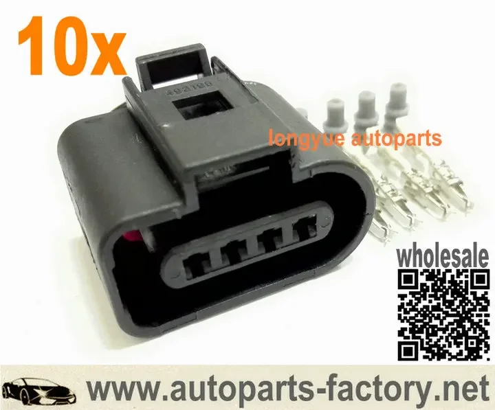 Longyue 10set 4 Way 1J0973704 Connector Plug Kit For VW 1J0 973 704