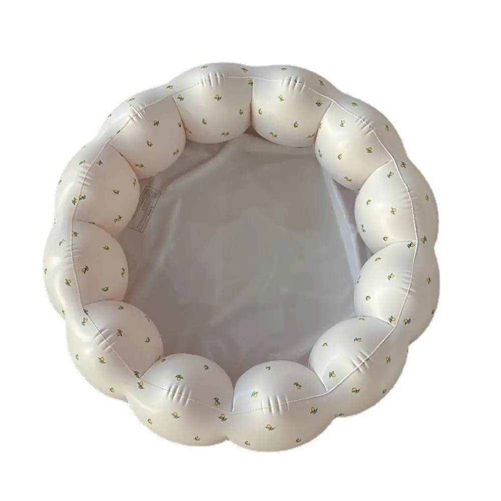 

Durable Bear Inflatable Swimming Pool Olive Petal Shape Baby Ball Pit Fence Korean Style PVC Play Water Bathtub Bath Basin