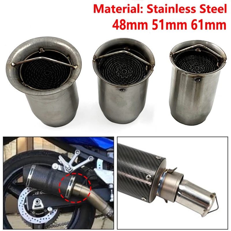 Fit for Suzuki SV650 SV650S SV650X Motorcycle Exhaust Muffler Universal Silencer Insert DB Killer 48mm-61mm Muffler Acccessories