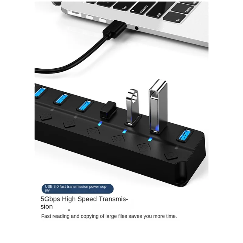 

Well Made-1 шт. Switch Hub3.0 Разветвитель-концентратор Порт-расширитель Черный USB-разветвитель компьютера 4 Prot 3.0 + 2.0 Hub