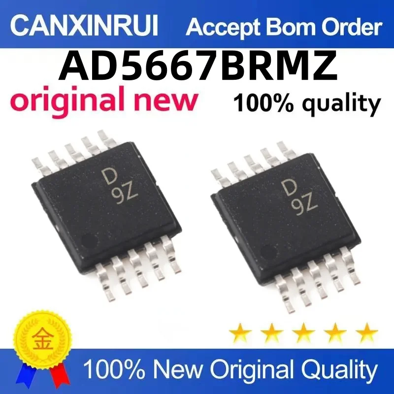 AD5667BRMZ Silk screen D9Z MSOP10 foot SMD 16-bit DAC digital-to-analog converter chip Good quality