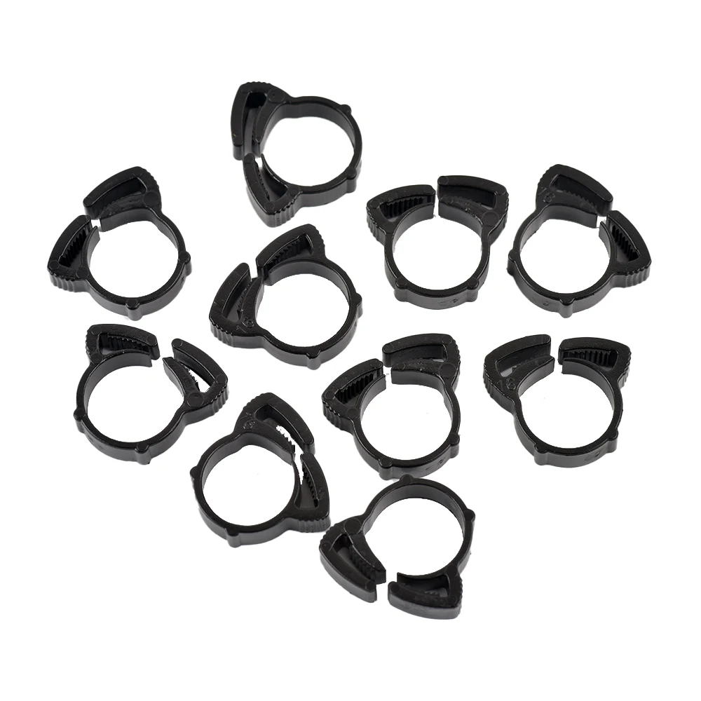 

10Pcs DN16 Pipe Fixed Fastener Plastics Hose Connection Fastening Buckles Garden Irrigation Tube Tightening Tool