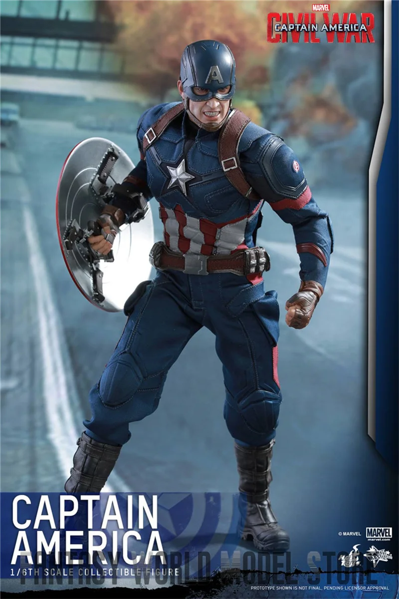 In Stock HOTTOYS MMS350 1/6 Scale Captain America Civil War 12'' Full Set Collectible Male Solider Action Figure Model Doll Gift