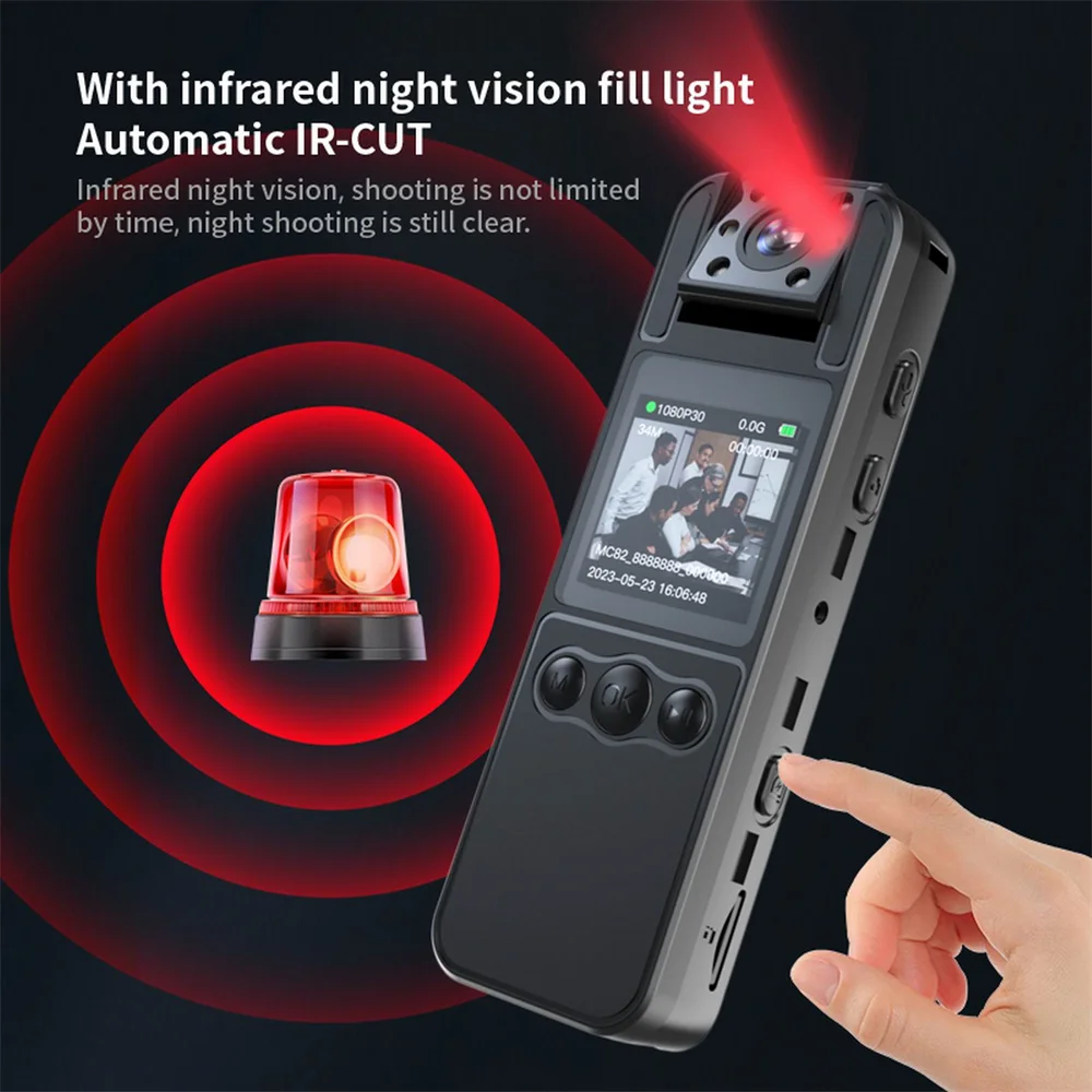 NEW 1080P HD Mini Camera Portable Digital Video Recorder BodyCam 180 Rotating Infrared Night Vision Police Cam Small Camcorder