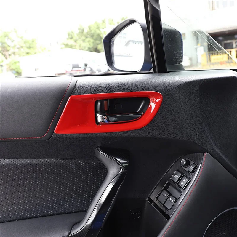 

6X для Subaru BRZ Toyota 86 2012-2020, внутренняя дверная ручка автомобиля, крышка передней лампы для чтения, декоративная рамка, красный