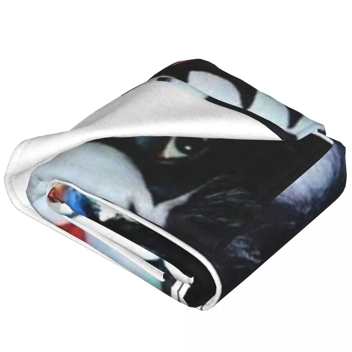 Soft Durable Blankets Airplane Travel Kiss Rock Music Band Throw Blanket Spooky Face Flannel Bedspread Chair Sofa Bed Cover