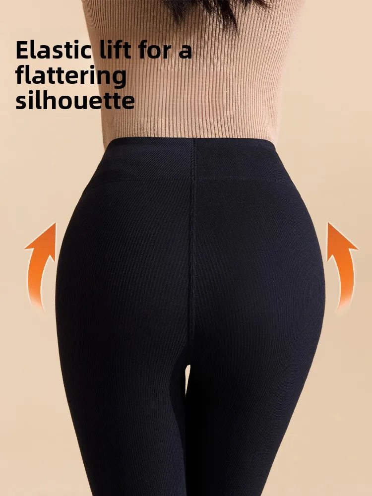 سراويل يوجا عالية الخصر مبطنة Fce للسيدات ملابس خارجية مرنة سراويل طويلة غير رسمية للتحكم في البطن ورفع المؤخرة