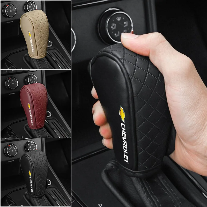 1 Uds. Cubierta de manija de cambio de coche antideslizante de cuero PU resistente al desgaste accesorios de coche para Chevrolet Cruze Spark Malibu Captiva Colorado