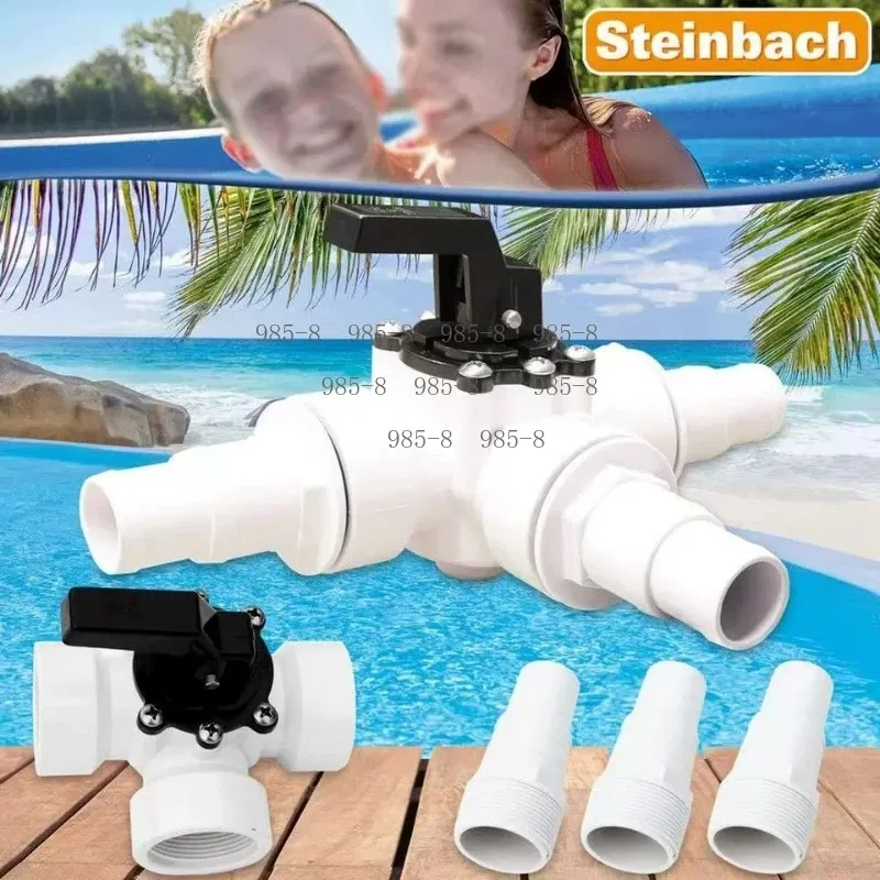 Heavy Duty PVC 3-Way Pool Diverter Valve 1.5 Inch Professional Splitter For Swimming Pool Plumbing Water Flow Regulation