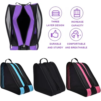 Tragbare Rollschuhe Tasche Eislaufen Tasche Atmungsaktive Kinder Inline Skates Beutel Große Kapazität Skates Schuhe Lagerung Tasche Pack