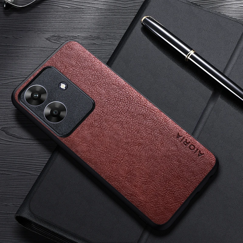 حافظة لهاتف Realme Note 60 Neo7 C75 بتصميم بسيط من الجلد الفاخر لهاتف Realme GT7 Pro