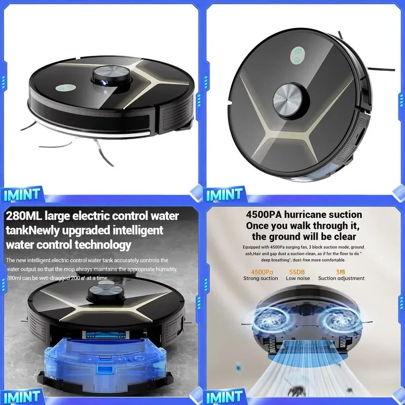 Intelligenter Nass-Trocken-Staubsauger mit Wassertank zum Reinigen, Wischen und Kehren