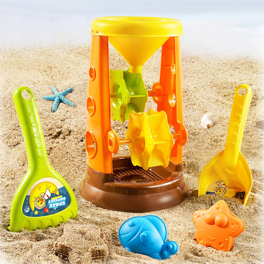 어린이 해변 장난감 세트 만화 카트 삽 모래 물놀이 장난감 야외용