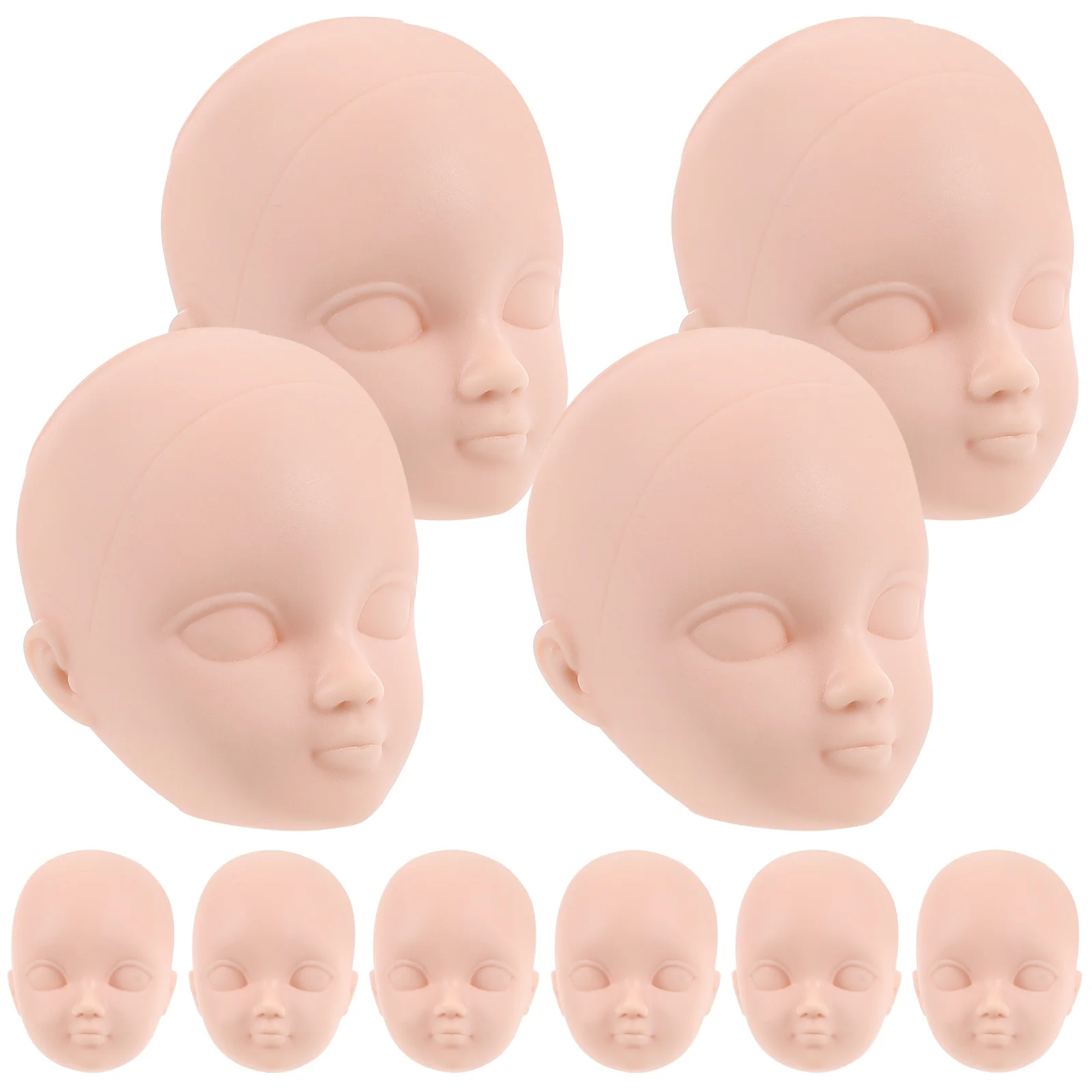 Head Replacement Dress up Toys for Girls Baby Practice Makeup Heads Repair Manual Plastic Miniature Part Child Reborn