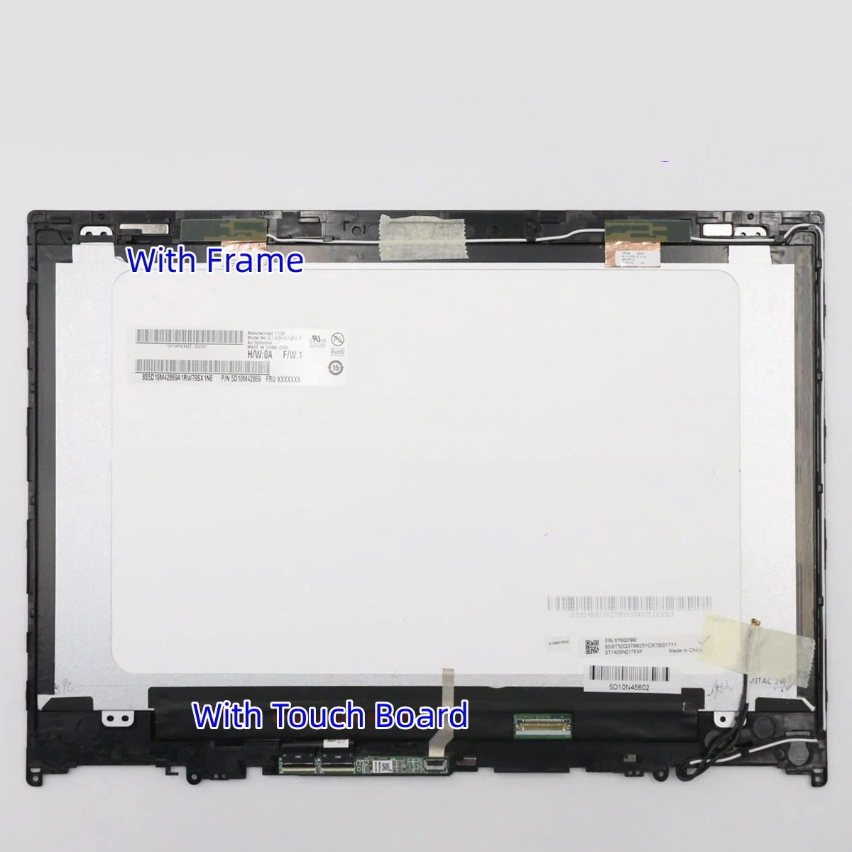 

For Lenovo Yoga 520-14 80X8 80ym 520-14IKB 14Inch LCD Screen Touch Digitizer Assembly Frame 5D10N45602 Flex 5-1470 81C8