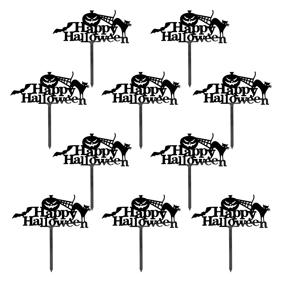 

10 PCS Cake Insert Decor Festive Toppers Decoration Party Prop Decorations Acrylic