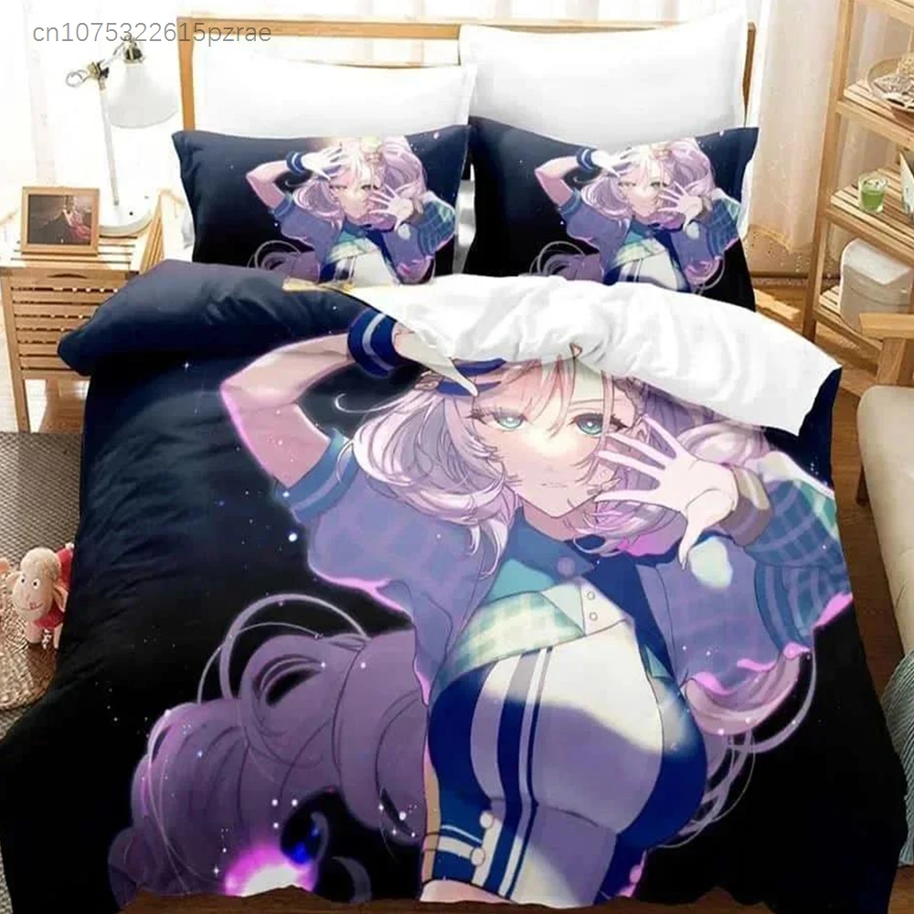 New 3D Anime Kawaii Girls Pavolia Reine Bedding Set Single Twin Full Queen King Size Bed Set Adult Kid Bedroom Duvet Cover Sets 2