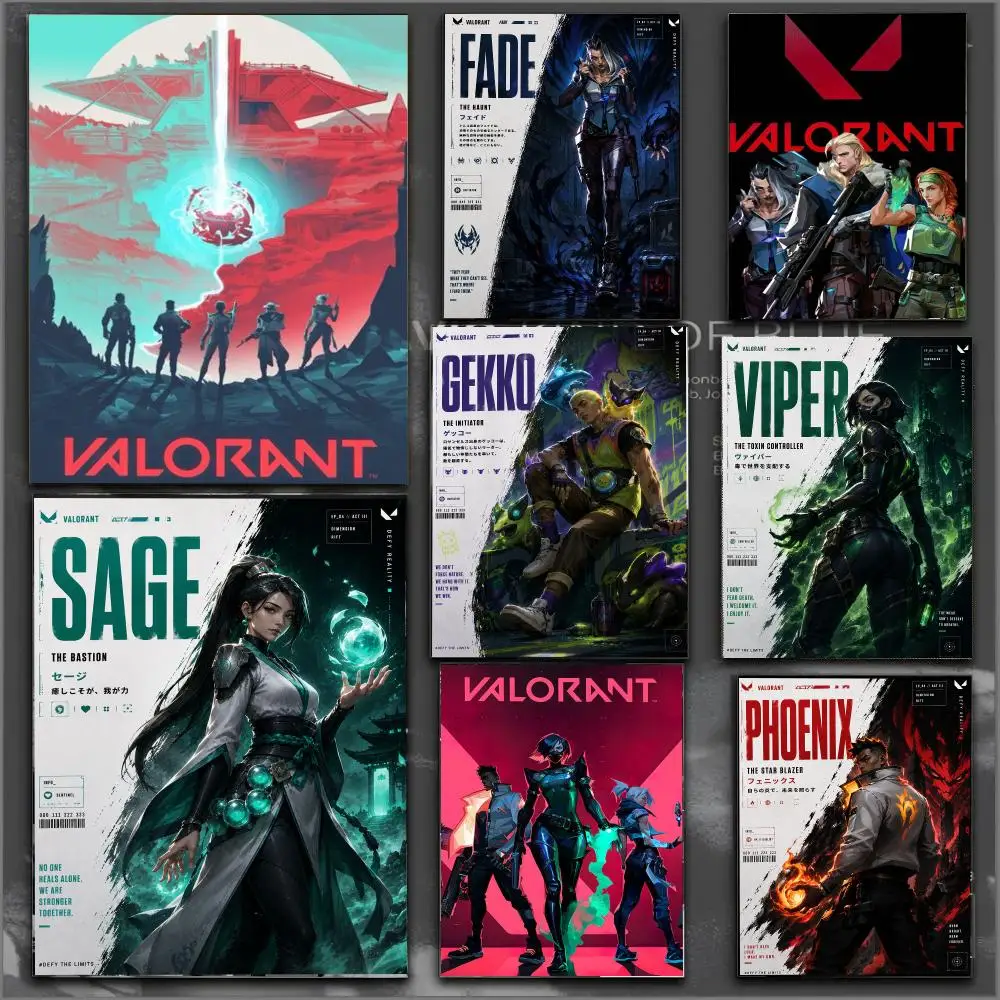 Valorant game Poster Modern Aesthetic Wall Art Print Minimalist Bedroom Living Room Home Decor Gift