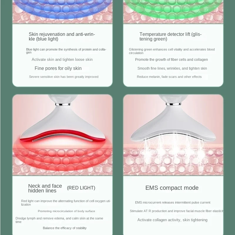 Miễn Phí Vận Chuyển Chống Lão Hóa Làm Đẹp, Toàn Bộ Mặt Nâng, Photon Trẻ Hóa, Micro Hiện Tại, Điện, Nhăn Trẻ Hóa