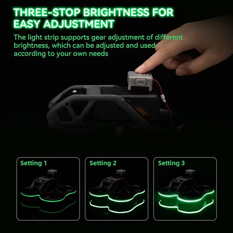 Fluorescent Color Light-emitting LED Light Strip for DJI Avata Waterproof Silicone Night Flight Warning Light Strip