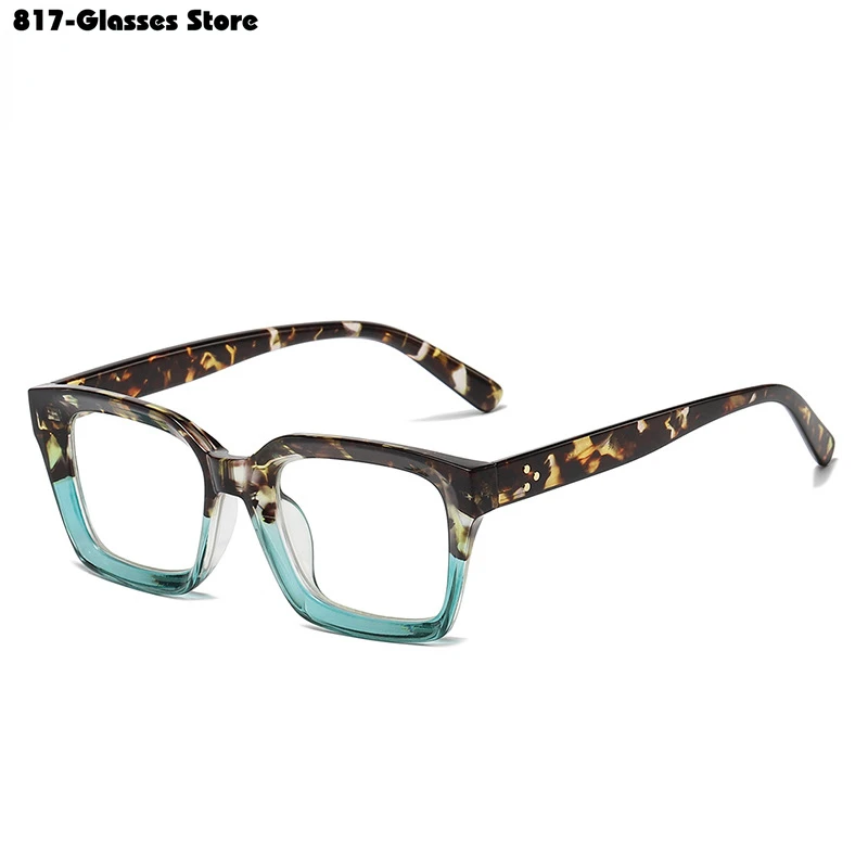 Transparent Computer Glasses  Anti Blue Light Eyewear Hot Square Flat Lens Comfortable and Relieve Eye Fatigue