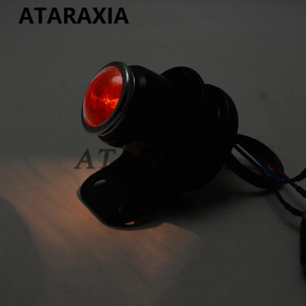 Rücklicht Halogenlampe Motorrad Rücklicht Rück leuchte Bremslicht für Fahrräder Cafe Racer Heck bremse Kennzeichen leuchte