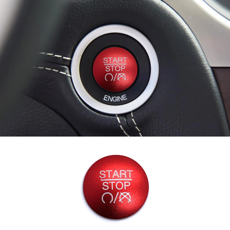 For 2011 2012 2013 2014 2015 2016 2017 Chrysler 300C car Engine start one-click start ignition button Decorative sticker Aluminu