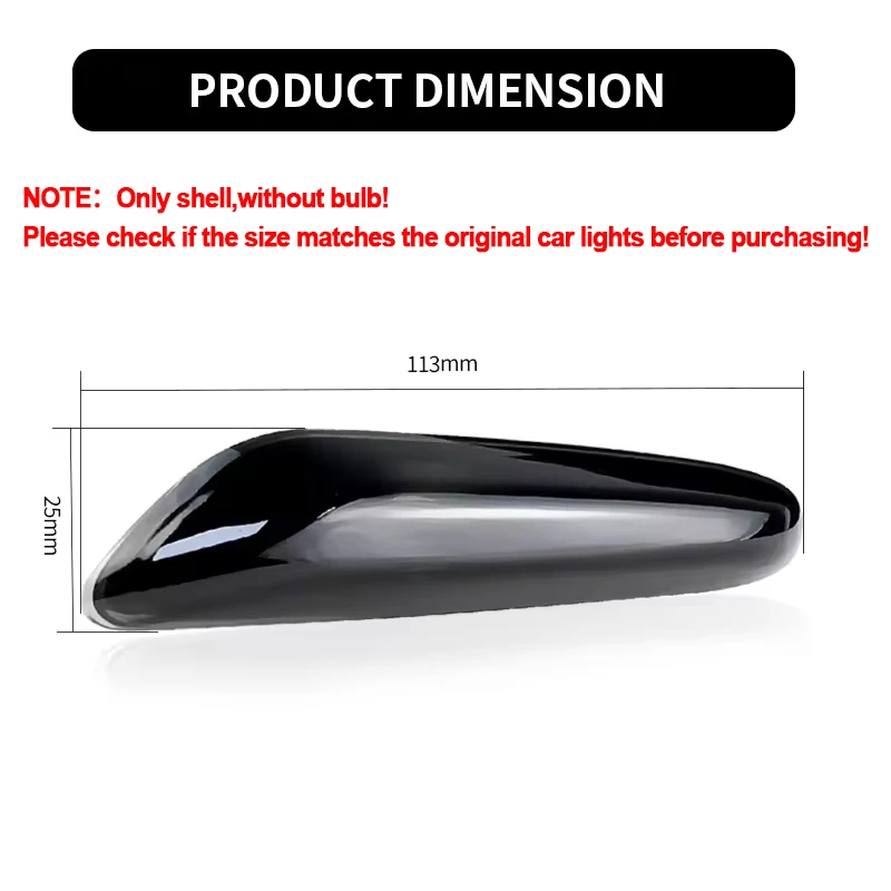 2xFor BMW E81 E82 E87 E88 E90 E91 E92 E93 E60 E61 E83 E84 1 3 5 series x1 x3 06-11 Side Marker Light Turn Signal Lamp Clear Lens