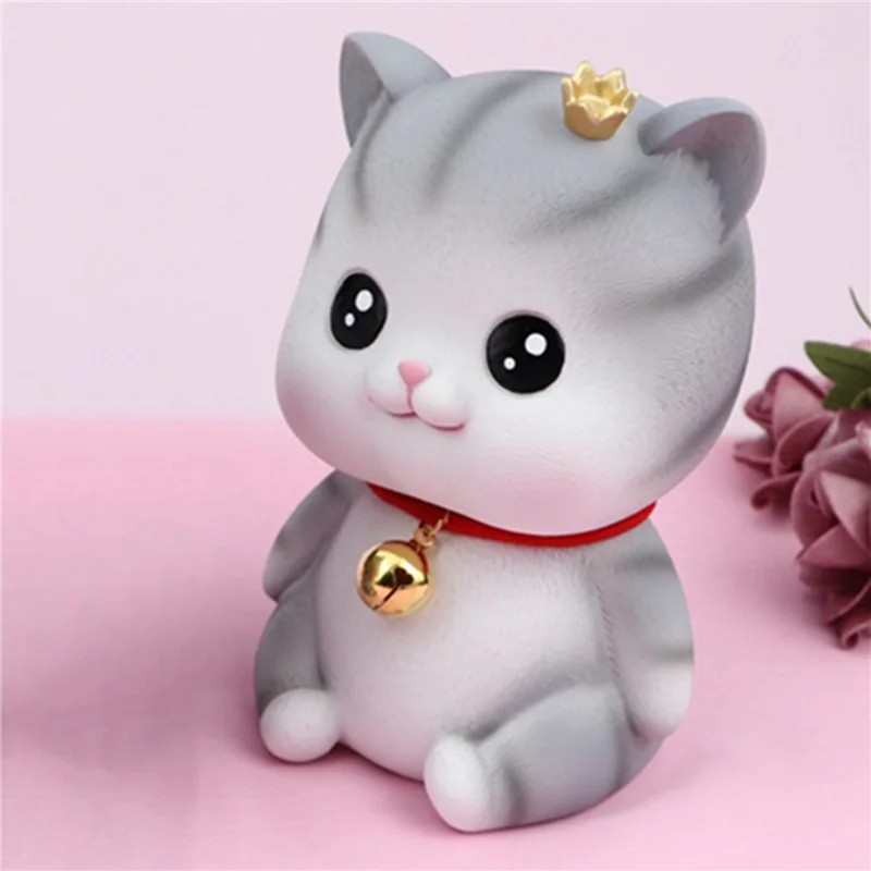 【58% OFF】5X Cute Cat Decorative Saving Bank,Home Decoration Coin Bank Money Piggy Bank Help Form Right Money Habits,Eyes Open