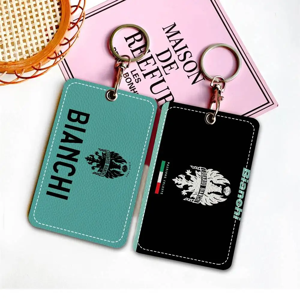 

Кожаный брелок-картхолдер B-Bianchi (1 шт.) для ключей, пропусков и ID-карт