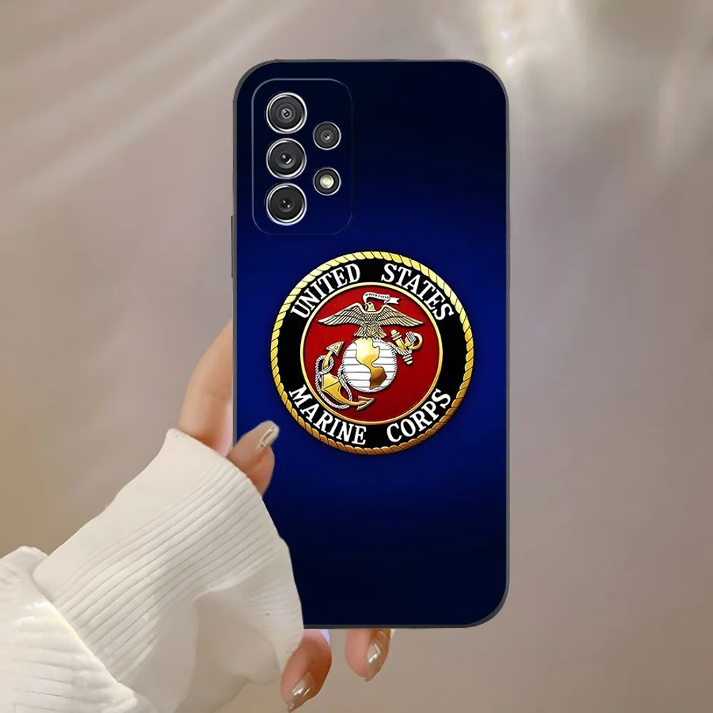 USMC Marine Corps Phone Case for Samsung S24 Ultra S22 S23 S20 Fe S21 Plus Galaxy A54 A34 A24 A53 M54 Note 20 Back Cover