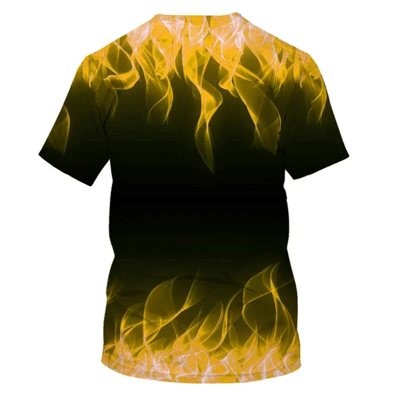 Camoufl Flaming Tshirt Men Women T Shirt 3d T-shirt Black Tee Casual Top Anime Camiseta Streatwear Short Sleeve Tshirt Asiansize