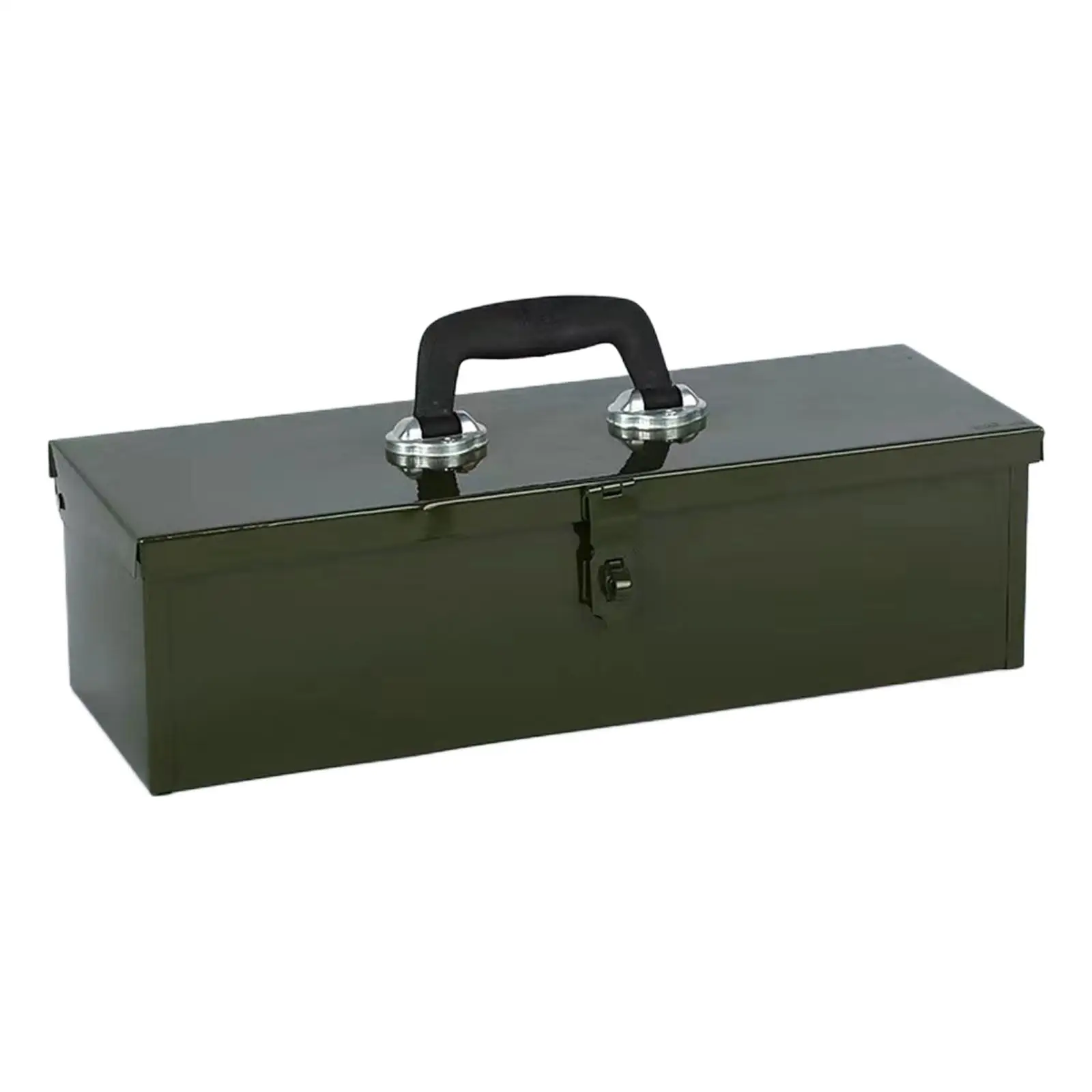 Iron Tool Box with Latch Closure Hardware Storage Tool Organizer Hand Tool Case Portable for Workshops Electrician Garages